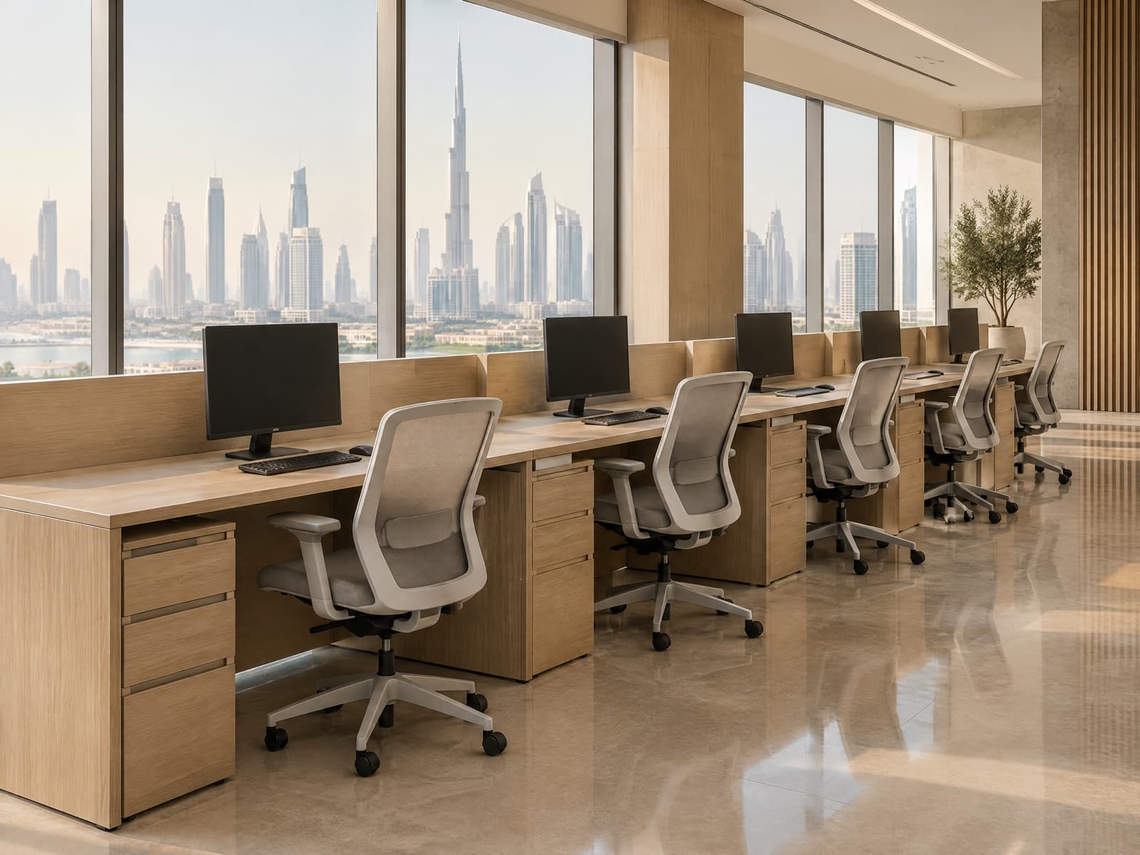 Clean, clear office workstations