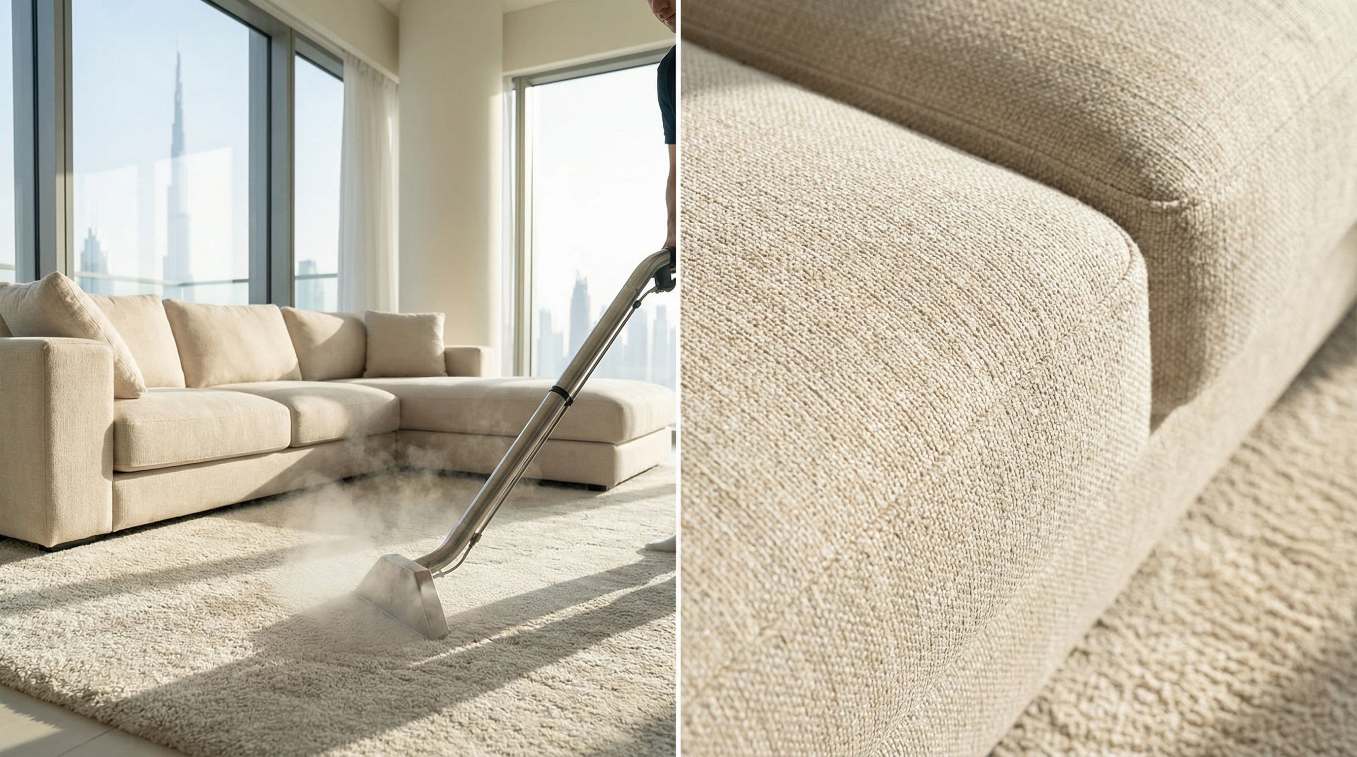 Steam Cleaning vs. Shampooing: The Best Choice for Dubai Interiors